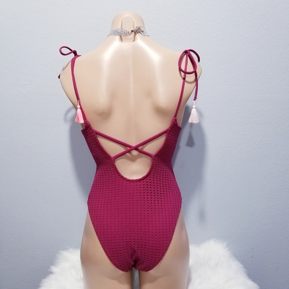 New hippie boho glam summer beach tassel swimsuit bathing suit XS - Picture 5 of 5